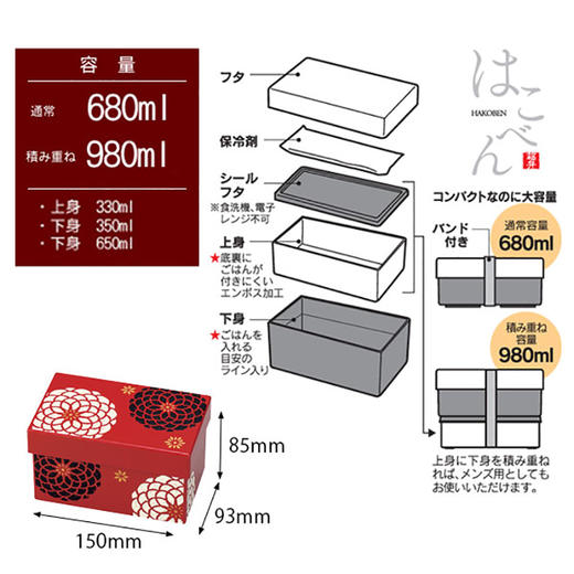 Hakoya便当盒/百华方形 商品图2