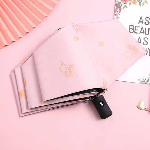 【积分兑换，会员专享福利】【时尚轻巧】ins折叠全自动雨伞女学生居家日用韩版太阳伞晴雨两用遮阳伞 商品图3