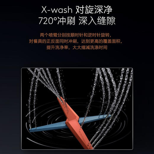 COLMO 14套大容量嵌入式洗碗机家用 刷碗机 四星消毒 7天鲜存 热风烘干 智能APP 全钢内胆CDB412（雾岩蓝） 商品图2