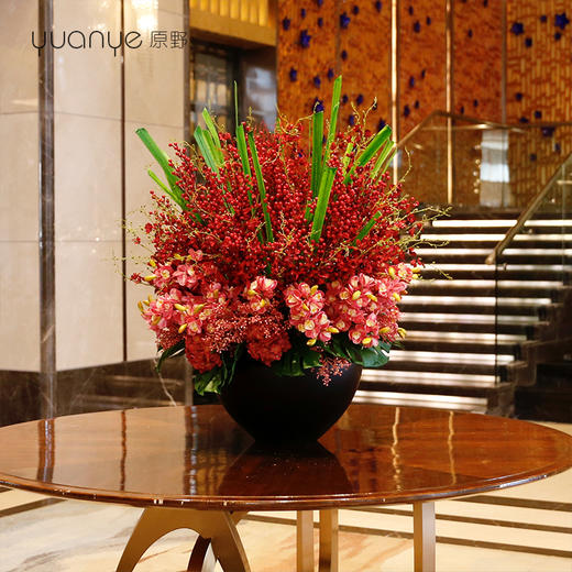 酒店大堂仿真花摆件大型大厅中庭圆桌前台别墅商场会所装饰花 商品图2