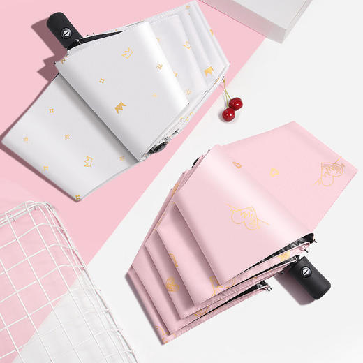 【积分兑换，会员专享福利】【时尚轻巧】ins折叠全自动雨伞女学生居家日用韩版太阳伞晴雨两用遮阳伞 商品图2