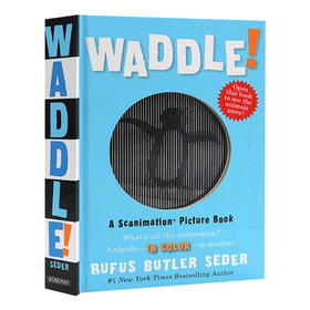 光与影视觉动画书系列 摇摆 英文原版绘本 Waddle A Scanimation Picture Book 动画效果翻翻书 英文版进口原版英语书籍