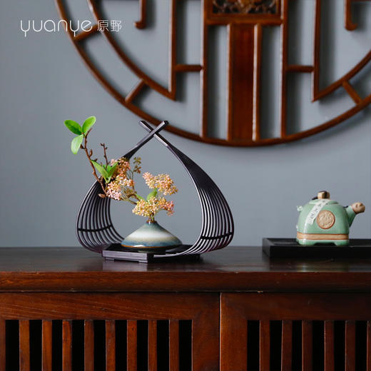 新中式禅意仿真花假花餐厅商场酒店桌面客厅玄关装饰花摆设件 商品图2