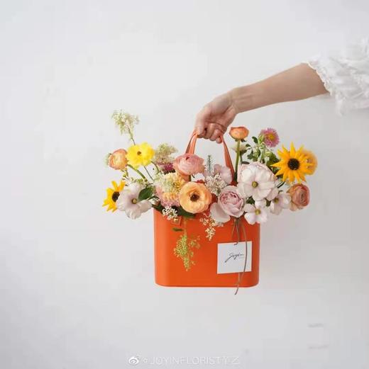 长方皮质手提收纳花篮--爱在当下 商品图2