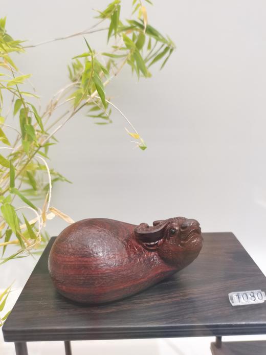 紫檀牛手把件小 商品图0