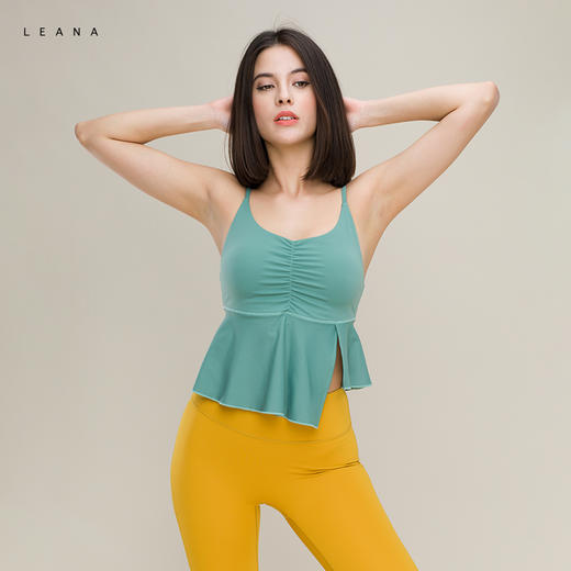 leana瑜伽荷叶边无袖美背吊带背心3221 商品图5