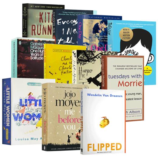 英文原版 经典畅销青少年小说11册 怦然心动 Flipped 追风筝的人 相约星期二 无声告白 奇迹男孩 英文版进口英语书籍 商品图3