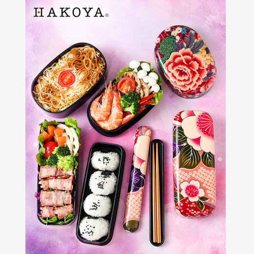 Hakoya便当盒/繁花乐园紫大型52265 商品图3