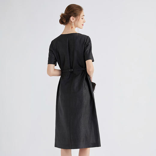 TANGY Collection/天意精品春秋新品芦野系列真丝收腰莨绸连衣裙 商品图2