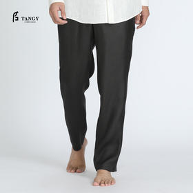 TANGY Collection/天意精品春夏新品男士桑波缎莨线迹直筒休闲裤
