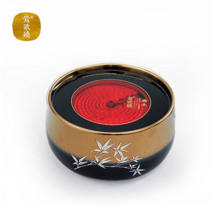 莺歌烧电陶炉茶炉 台式小型铁壶银壶泡茶煮茶器 限量版上金 下黑银竹 商品图2