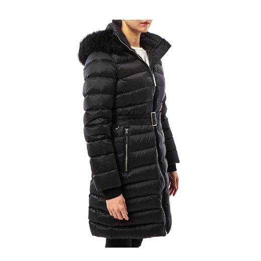 BURBERRY 巴宝莉 女士 Limehouse 绗缝软垫系带连帽长款羽绒服 黑色 8003537 A1189 商品图2