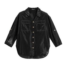 可挽袖宽松衬衫