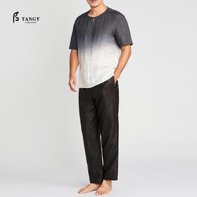 TANGY Collection/天意精品2021年春夏新品经典版型男士莨绸休闲裤