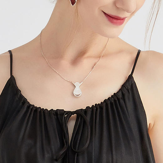 TANGY Collection/天意精品设计师原创银饰镶嵌青花瓷锁骨链 商品图2