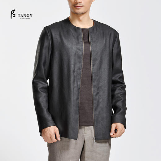 TANGY Collection/天意精品天宫图系列春秋款莨绸夹克男士短外套 商品图1