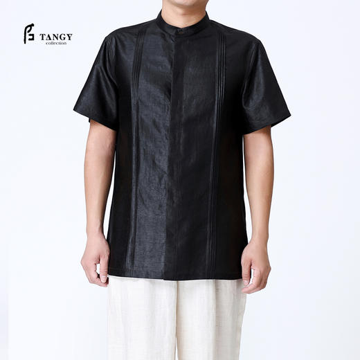 TANGY Collection莨绸短袖衬衣 商品图1