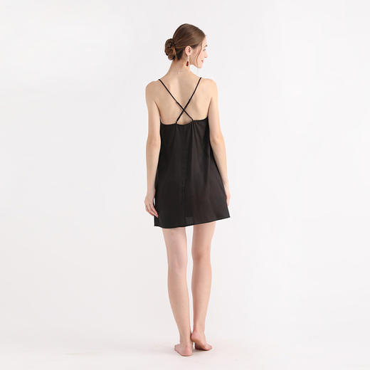 TANGY Collection/天意精品春秋新品莨绸蕾丝吊带家居服绸缎睡裙 商品图2