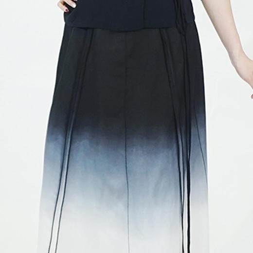 TANGY Collection/天意精品黑白渐变吊染半身裙 商品图1