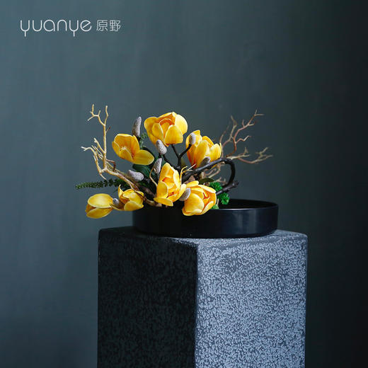 新中式禅意仿真花假花餐厅商场酒店茶几客厅玄关装饰花摆设件 商品图3