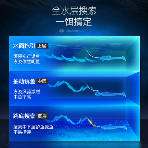 路亚t尾软虫软饵 鱼饵 商品图3