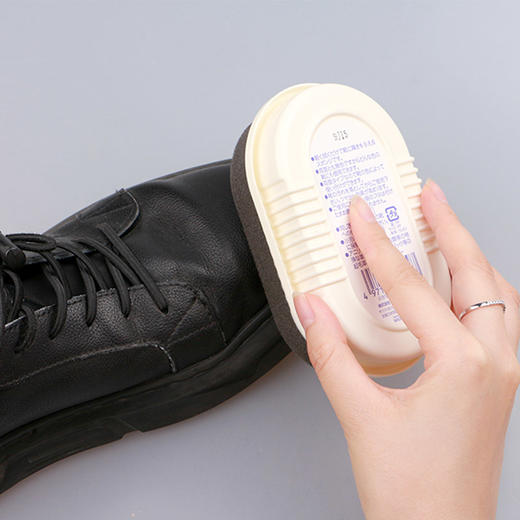 日本哥伦布斯双面海绵皮鞋刷擦上光懒人用方便鞋擦WHJC 商品图3