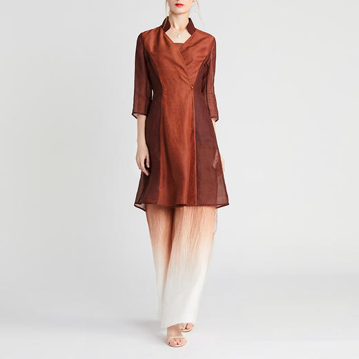 TANGY Collection天意精品2021年春季新品雾绯系列柯纱莨绸外套 商品图1