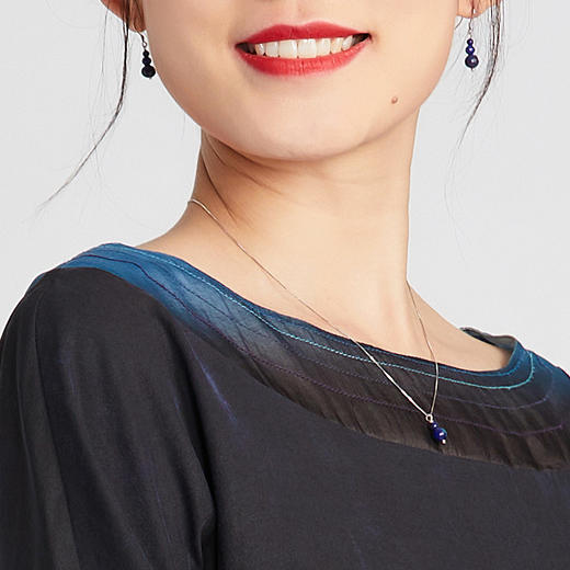 TANGY Collection/天意精品2021年春季新品青金石耳环 925银 商品图1