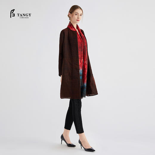 TANGY Collection/天意精品秋冬新品芦野系列丝麻绡莨双面穿外套 商品图0