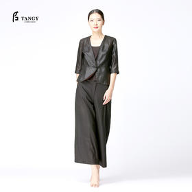 TANGY Collection/天意精品寻山系列春秋新品简约型真丝莨绸大筒裤