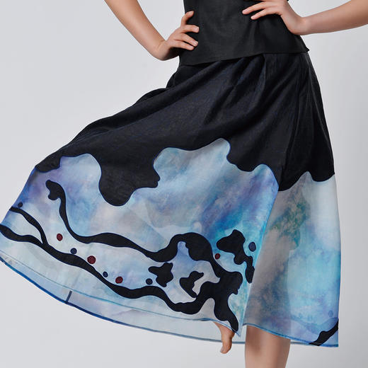 TANGY Collection/天意精品春秋新品春融系列莨绸真丝绣花连衣裙 商品图1