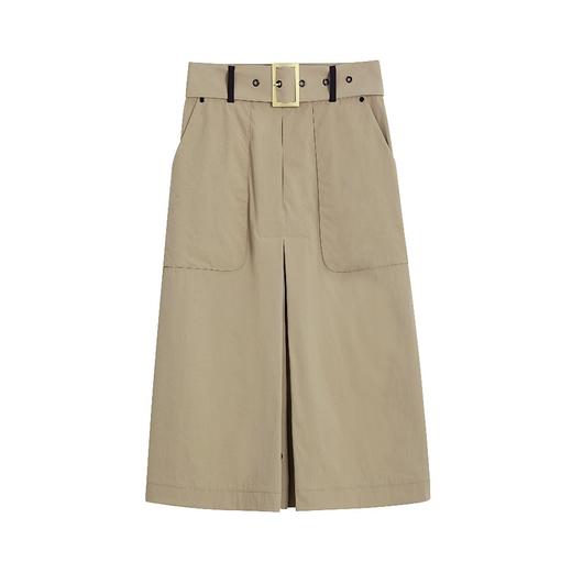 工装风前开叉半裙 商品图0