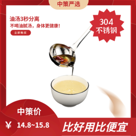 304不锈钢隔油勺   沥油滤油汤勺家用去油漏油3.77