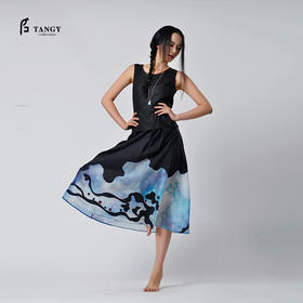 TANGY Collection/天意精品春秋新品春融系列莨绸真丝绣花连衣裙