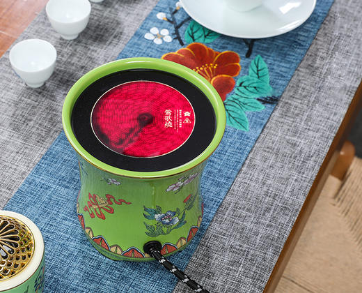 莺歌烧电陶炉家用煮茶茶炉小型铁壶银壶泡茶煮茶器蝴蝶珐琅小凉炉 商品图2