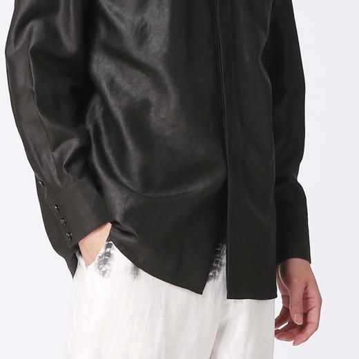 TANGY Collection/天意精品2021年春夏新品男士真丝拼撞莨绸衬衫 商品图3