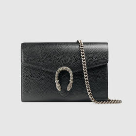 【一】GUCCI 古驰 Dionysus系列女士皮革迷你链条手袋 黑色 401231 CAOGN 8176