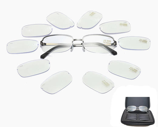 “马踏飞燕”非球面换片老花镜套组 商品图4