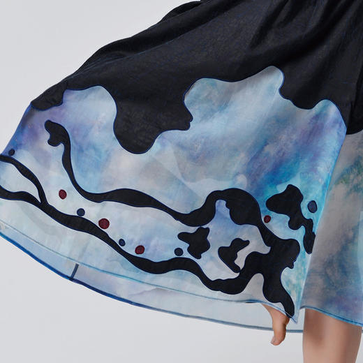 TANGY Collection/天意精品春秋新品春融系列莨绸真丝绣花连衣裙 商品图2