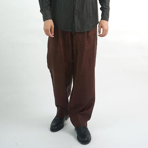 TANGY Collection/天意精品春夏新品香云纱男装男士真丝莨绸休闲裤 商品图1