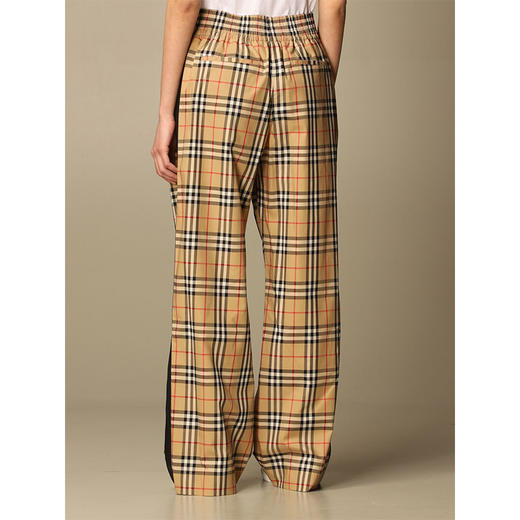 【一】BURBERRY 巴宝莉 Vintage 女士格纹弹力棉质长裤 经典格子 8040597 A7028 商品图1