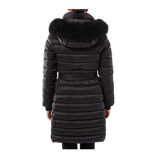BURBERRY 巴宝莉 女士 Limehouse 绗缝软垫系带连帽长款羽绒服 黑色 8003537 A1189 商品图3