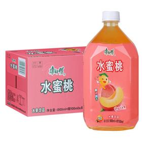 康师傅水蜜桃果汁饮品大瓶1L*8瓶整箱