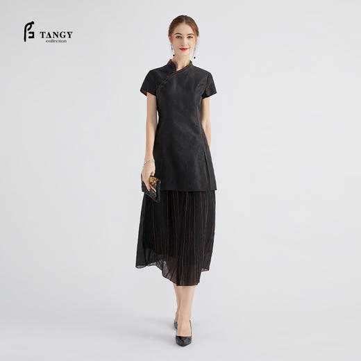 TANGY Collection/天意芦野系列莨绸旗袍上衣 商品图1