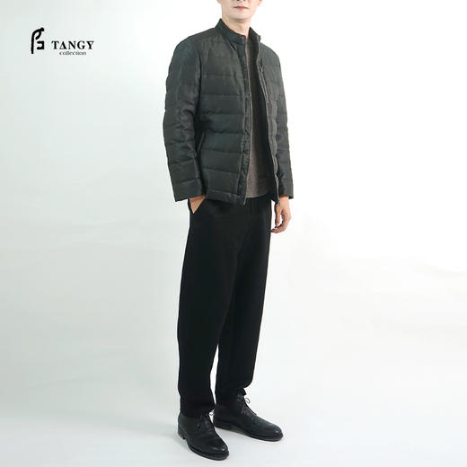 TANGY Collection/天意精品秋冬款暗香系列男士莨绸羽绒（鹅绒）服 商品图0