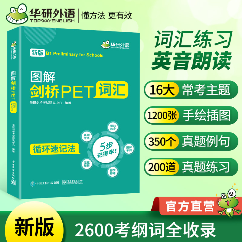 2024下改革版图解剑桥PET词汇  B1级别 青少版 剑桥通用五级考试教材 含音频+视频课 pet英语核心词汇单词书 华研外语小升初小学英语词汇