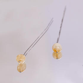 TANGY Collection/天意精品2021年春夏新品925银天然黄水晶耳环