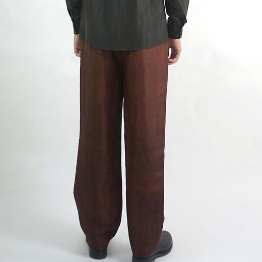 TANGY Collection/天意精品春夏新品香云纱男装男士真丝莨绸休闲裤 商品图3