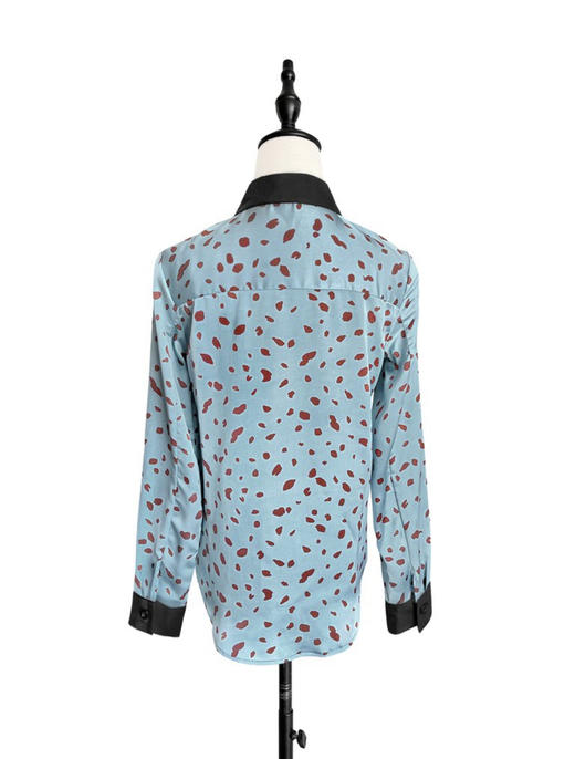 TYNVIE 翻领长袖衬衫 - 蓝橘印花 商品图3