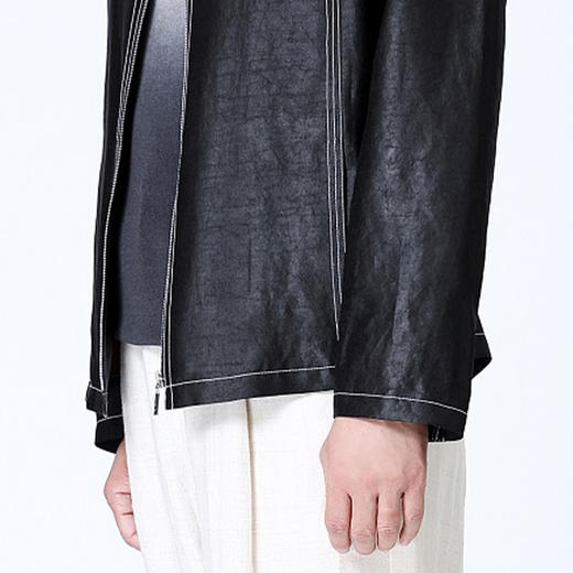 TANGY Collection/天意精品春秋新品春融系列男士线迹莨绸夹克外套 商品图3